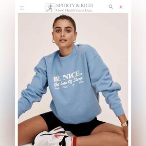 Sporty & Rich Light Blue Crewneck